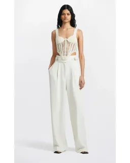 Dion Lee Interlock Buckle Pant Ecru Size AU 8 for rent on The Volte - image 1