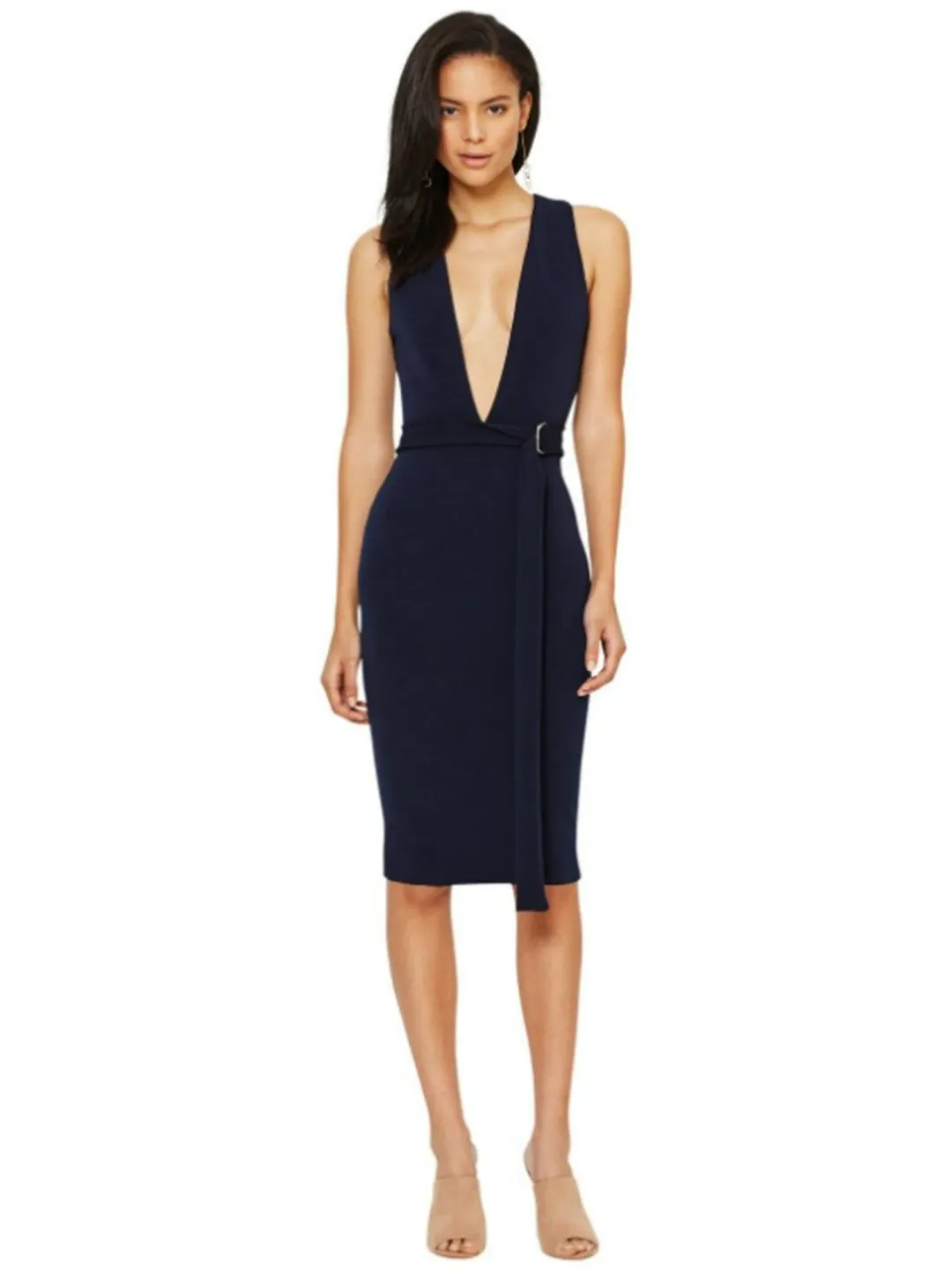 Bec & Bridge Luminous Plunge Dress Blue Size AU 6 for rent on The Volte - main image