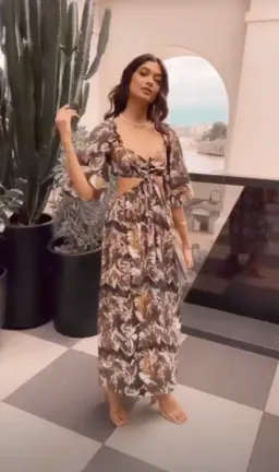 Kinga Csilla Rec Club Marble Lizzie Dress Print Size 6 for rent on The Volte - image 7