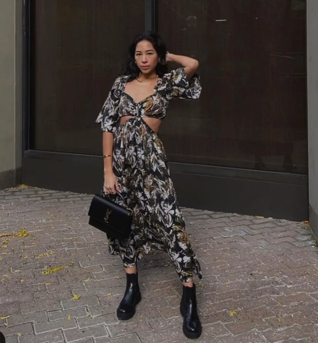 Kinga Csilla Rec Club Marble Lizzie Dress Print Size 6 for rent on The Volte - main image