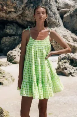 Steele Alfie Mini Dress Green Size 10 for rent on The Volte - image 1