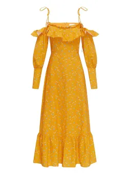 Alice McCall Limonata Midi Dress Apricot Size 8 for rent on The Volte - image 3