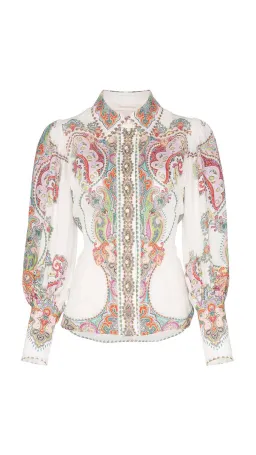 Zimmermann Ninety-Six Filigree Set Lennon Paisley Size 0 (shorts) Size 1 (top) for rent on The Volte - image 2