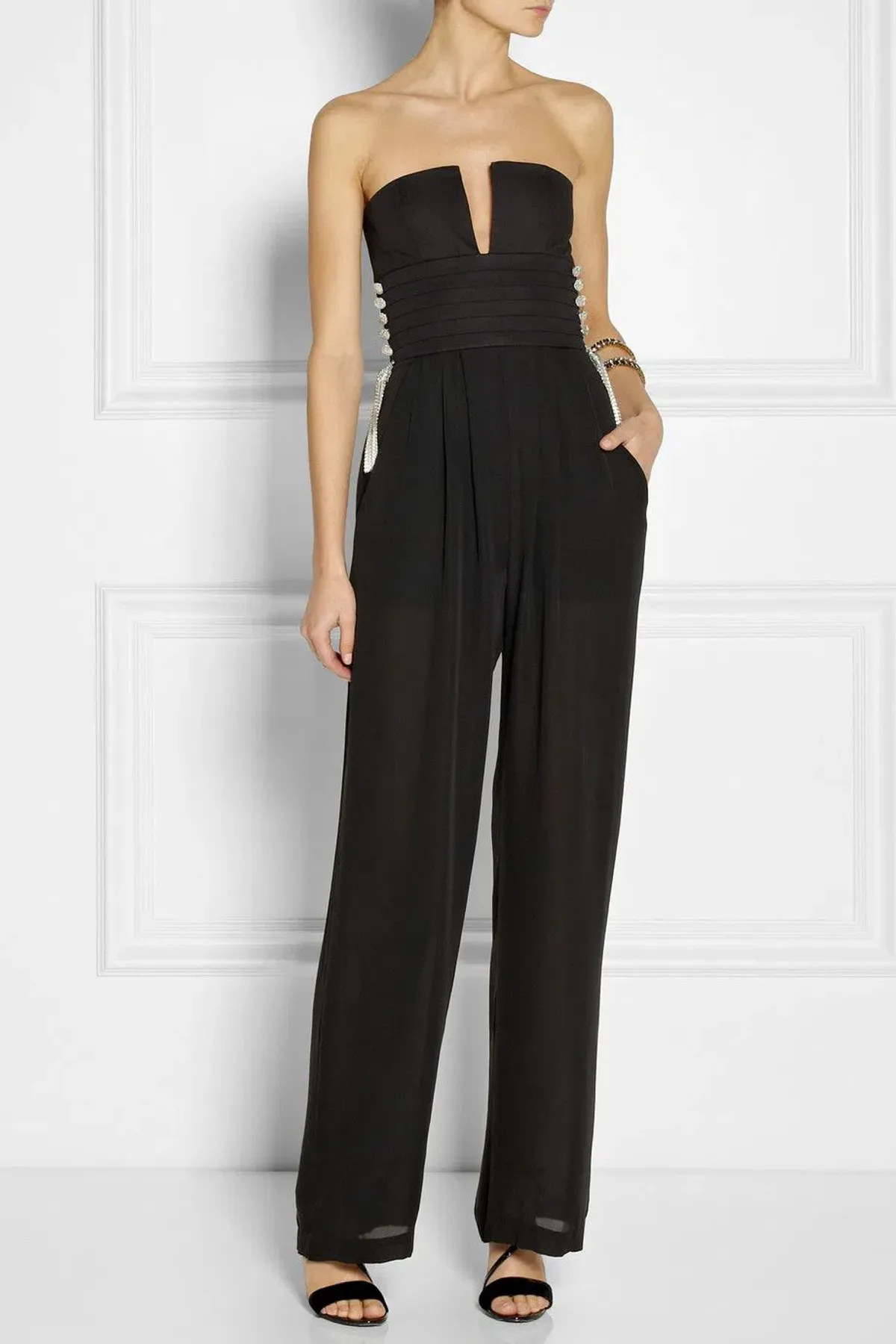 Sass and Bide All About The Bass Silk Jumpsuit Black Size 8 - Image 1