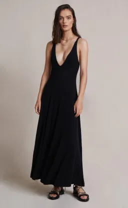 Bec and Bridge Luka Knit Maxi Dress Black Size 8 for rent on The Volte - image 1