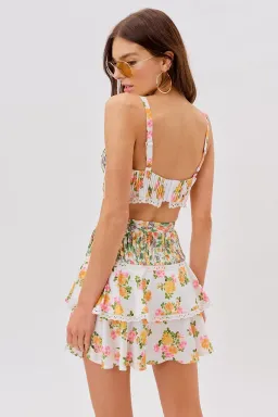 For Love and Lemons Rosalyn Skirt and Top Set Print Size 10 for rent on The Volte - image 4