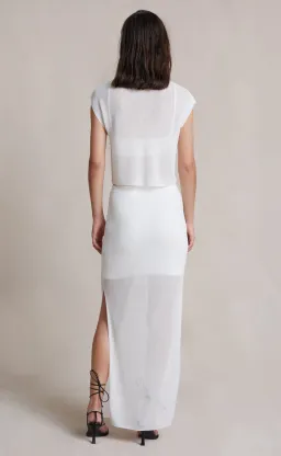 Bec & Bridge Moon Light Knit Tee and Skirt Set White Size 8 for rent on The Volte - image 3