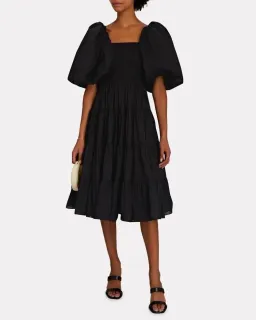 Aje Cherished Midi Dress Black Size 10 for rent on The Volte - image 3