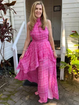 Aje Bungalow Sienna Dress Pink Size 12 for rent on The Volte - image 5