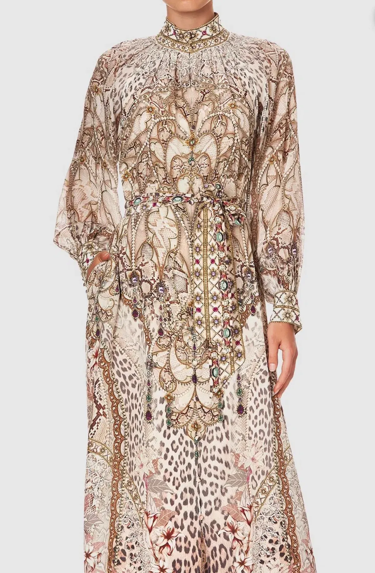 Camilla All is Nouveau Raglan Sleeve Midi Shirt Dress Print Size L - Image 1