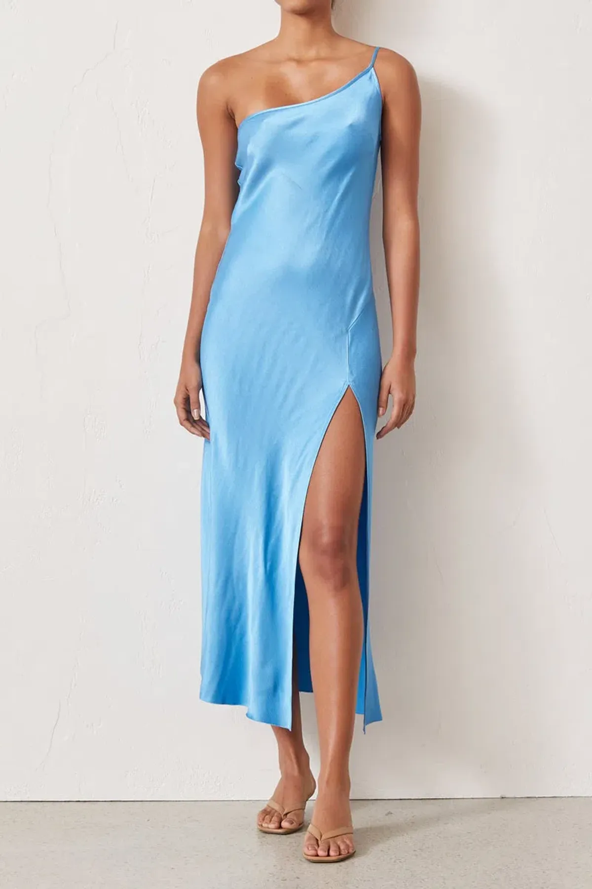 Bec and Bridge Frederic Asymmetrical Midi Dress Blue Size 8 - Image 1