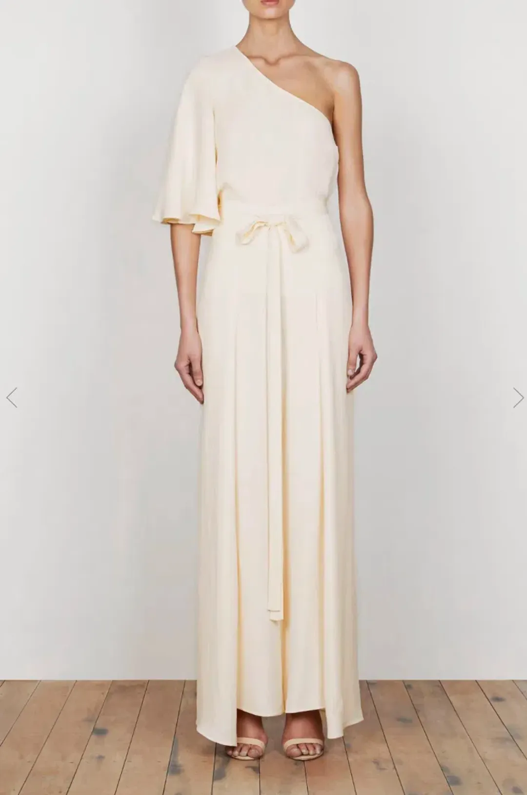 Shona Joy Lautner One Shoulder Top and Palazzo Pants Set Cream Size 8 for rent on The Volte - main image