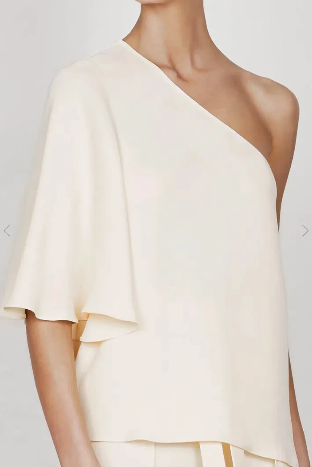 Shona Joy Lautner One Shoulder Top and Palazzo Pants Set Cream Size 8 for rent on The Volte - main image