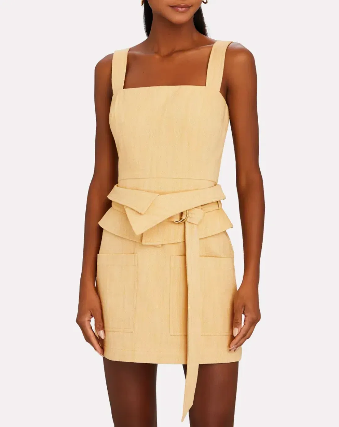 Alexis Eve Dress Yellow Denim Size 6 for rent on The Volte - main image