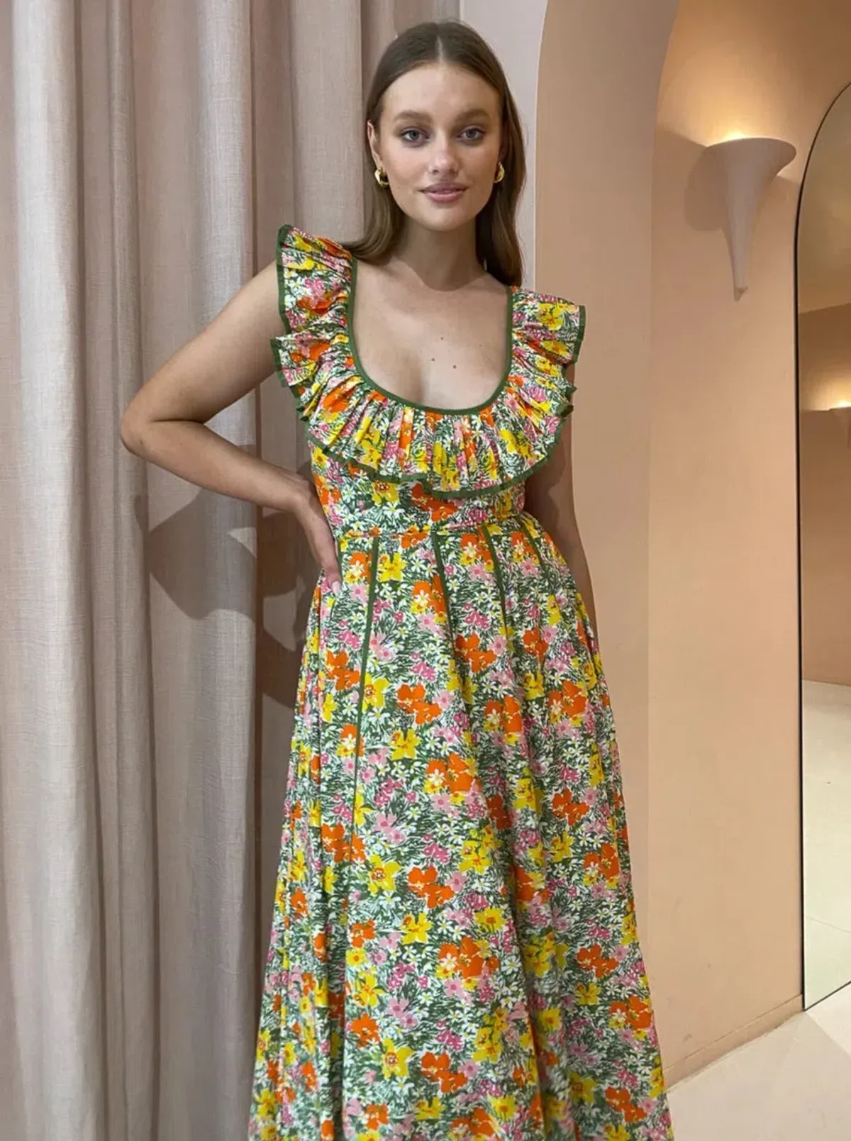 Alemais - Cabana Print - Midi Dress - Size 14 - Image 2