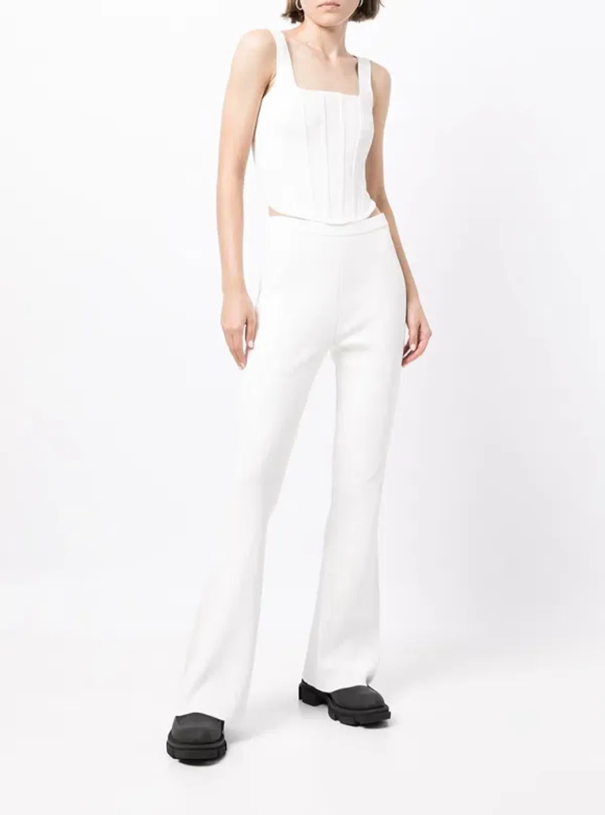 Dion Lee Pointelle Corset Top White Size 6 - Image 3