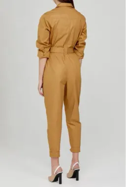 Acler Battan Boiler Jumpsuit Brown Size 6 for rent on The Volte - image 2