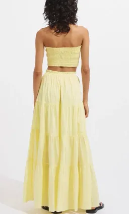 Steele Paradise Crop and Parasol Skirt Set in Neon Yellow Size 10 for rent on The Volte - image 2