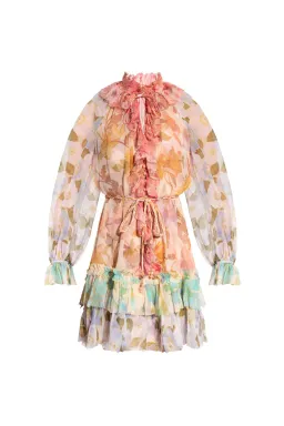 Zimmermann Frilled Tempo Mini Dress Print Size 8 for rent on The Volte - image 4