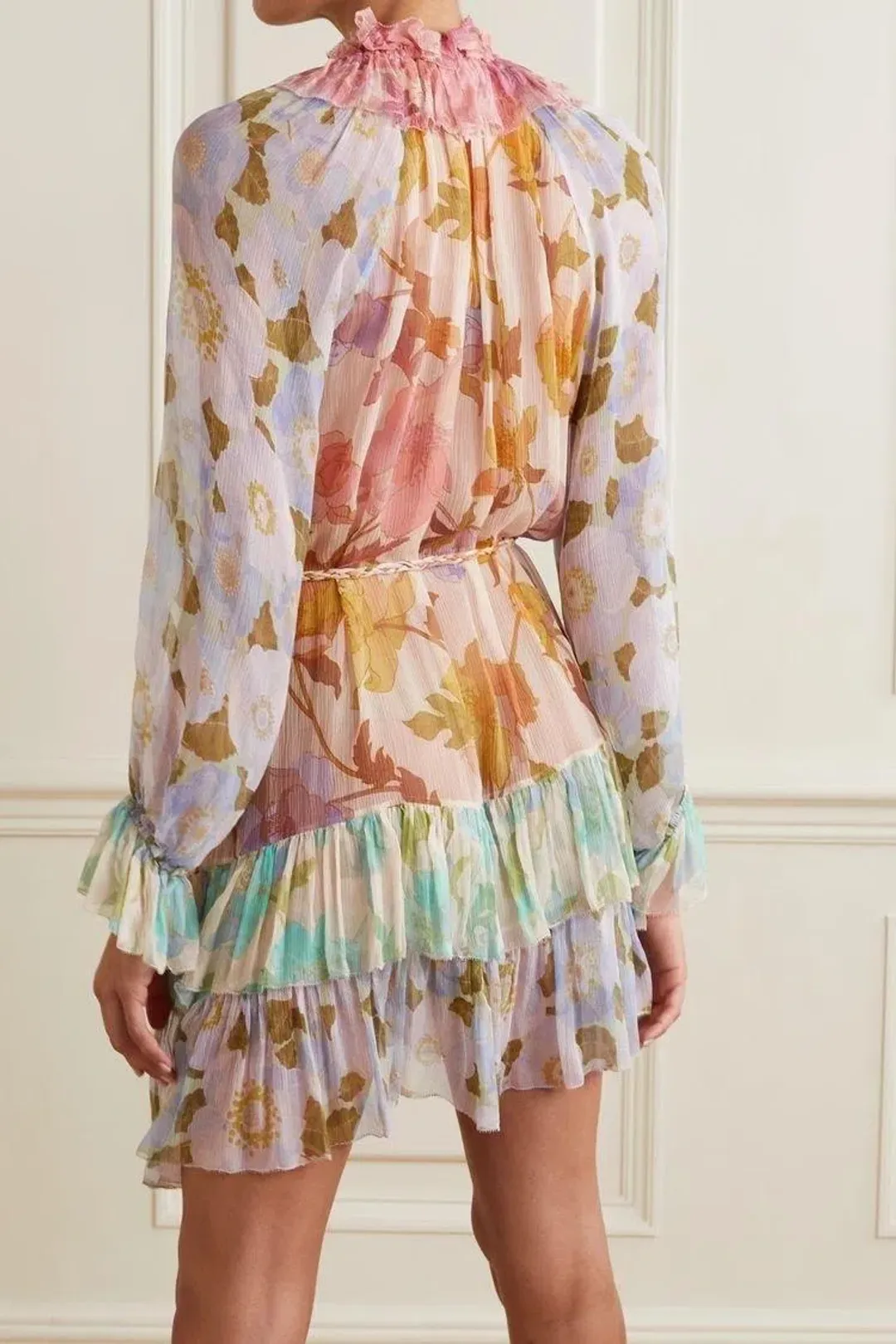 Zimmermann Frilled Tempo Mini Dress Print Size 8 for rent on The Volte - main image