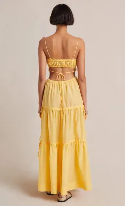 Bec & Bridge Alexandra Tie Maxi Dress Yellow Size 8 for rent on The Volte - image 3