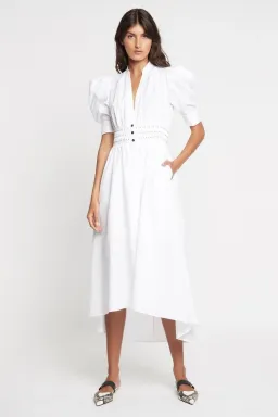 Sass & Bide Electric City White Shirt Dress White Size 6 for rent on The Volte - image 1
