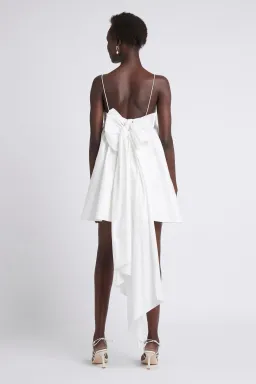 Aje Cantina Bow Back Mini Dress Ivory Size 4 for rent on The Volte - image 3