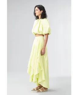 Ginger & Smart Euphoria Top & Skirt Set Citron Size 10 for rent on The Volte - image 3