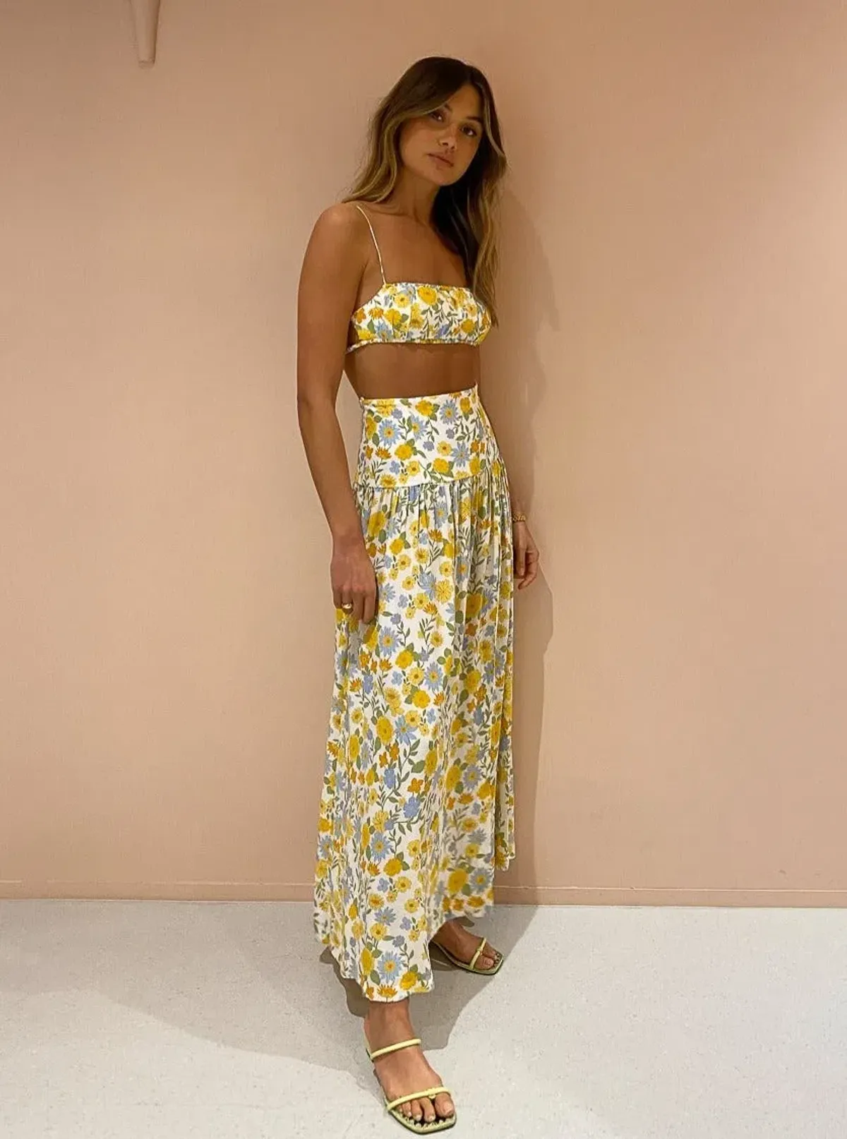 Bec & Bridge Cali Sun Top and Skirt Set Floral Size 8 - Image 4