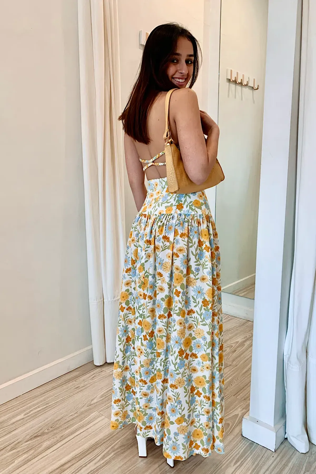 Bec & Bridge Cali Sun Top and Skirt Set Floral Size 8 - Image 3