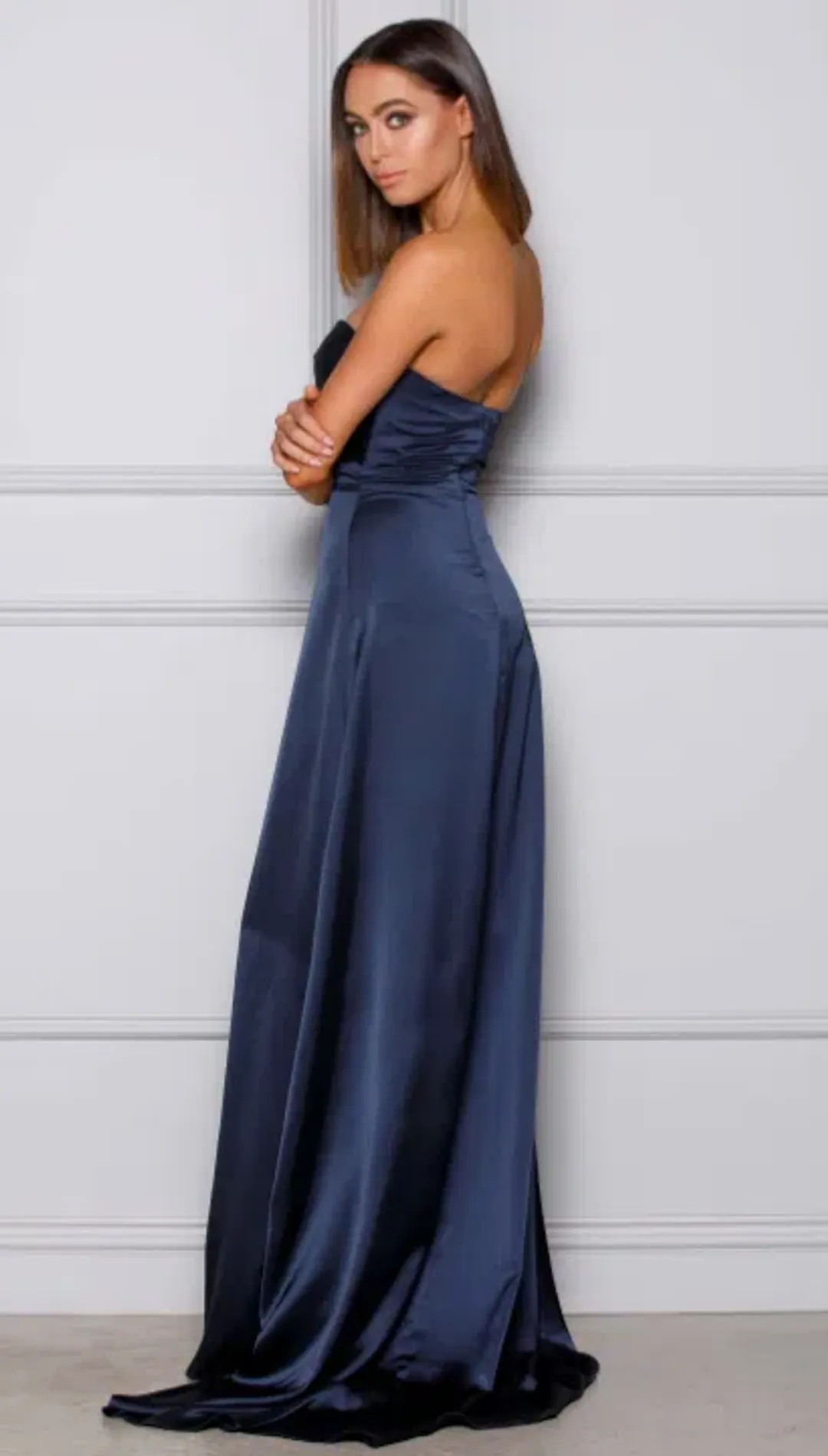 Elle Zeitoune Magnolia Dress Blue Size 10 for rent on The Volte - main image