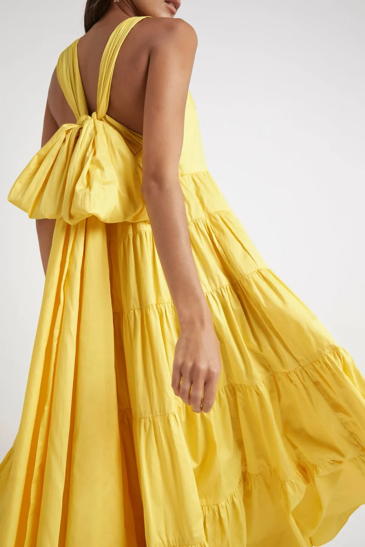 Aje Solstice Tiered Maxi Dress Yellow Size 10 - Image 2