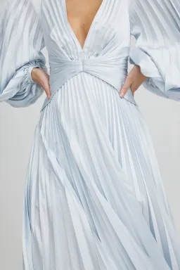 Acler - Palms Dress Sky Blue - Size 8 for rent on The Volte - image 2
