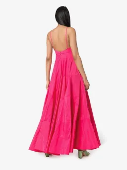 Jacquemus La Robe Manosque Tiered Maxi Dress Pink Size 6 for rent on The Volte - image 3