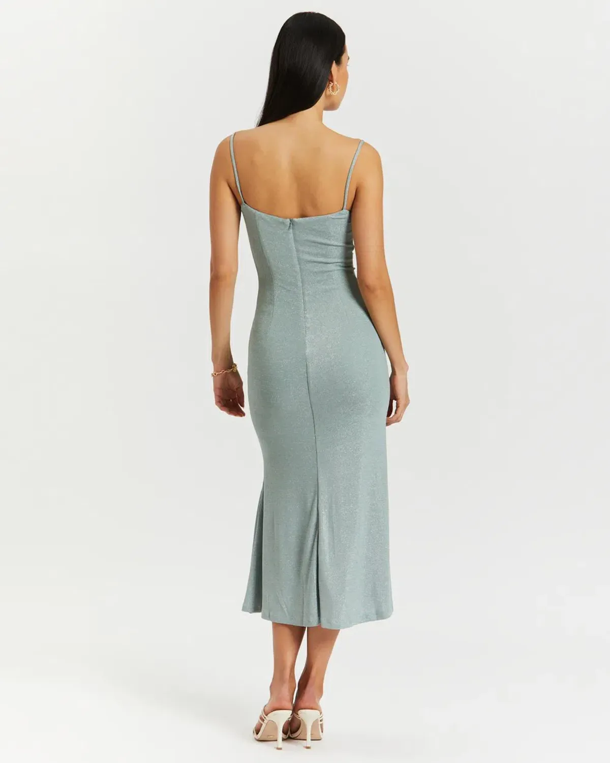 Misha Josette Midi Dress Blue Size 8 - Image 2