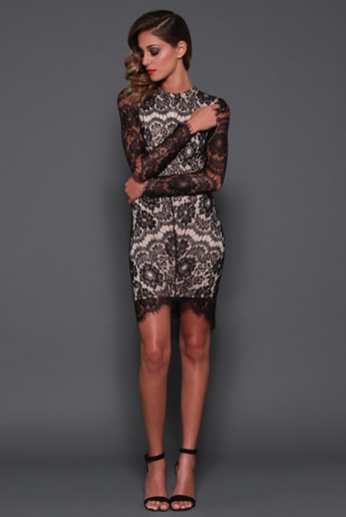 Melanie Long Sleeve Dress Black - Image 2