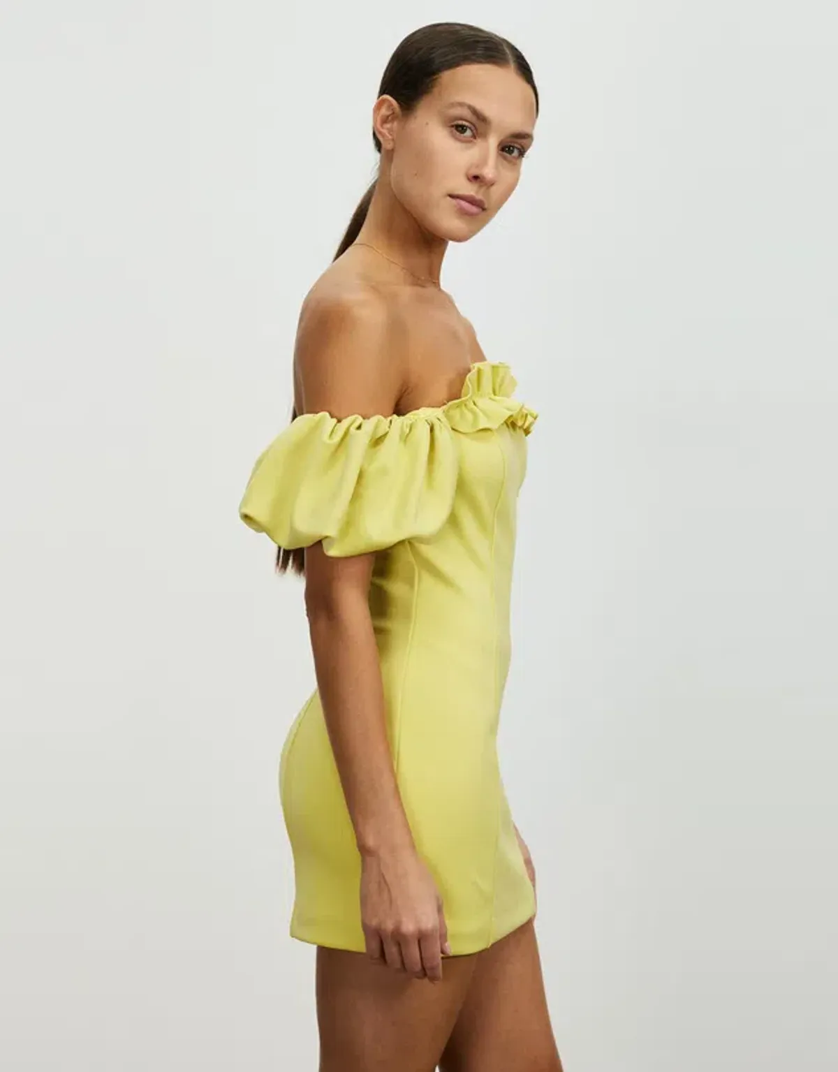 Lover Nicoletta Mini Dress Lemon Meringue Size 12 - Image 2