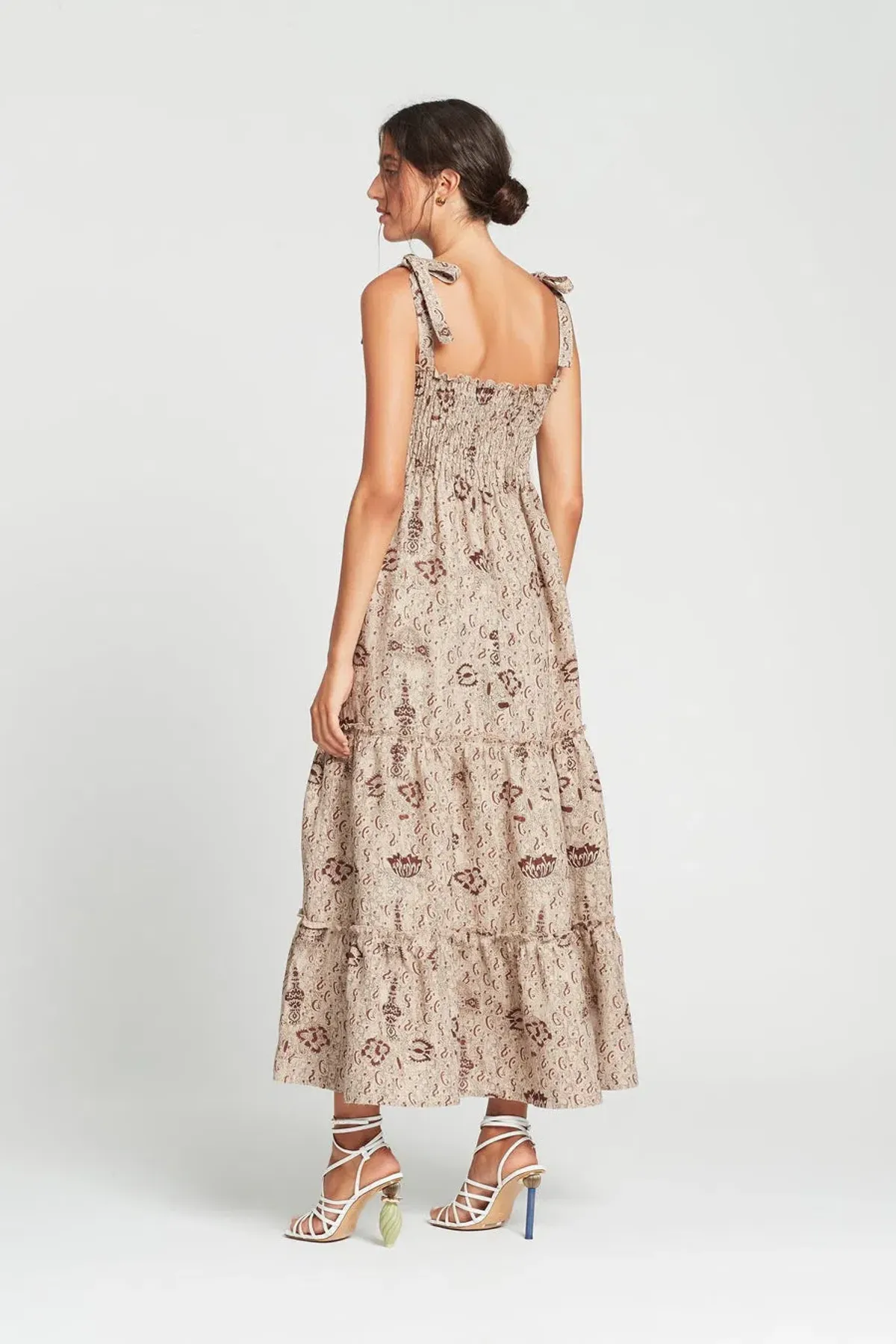 Sir The Label Stella Tiered Maxi Dress Brown Size 12 - Image 2