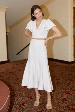 Acler Beverley Crop Top White Size 8 for rent on The Volte - image 1