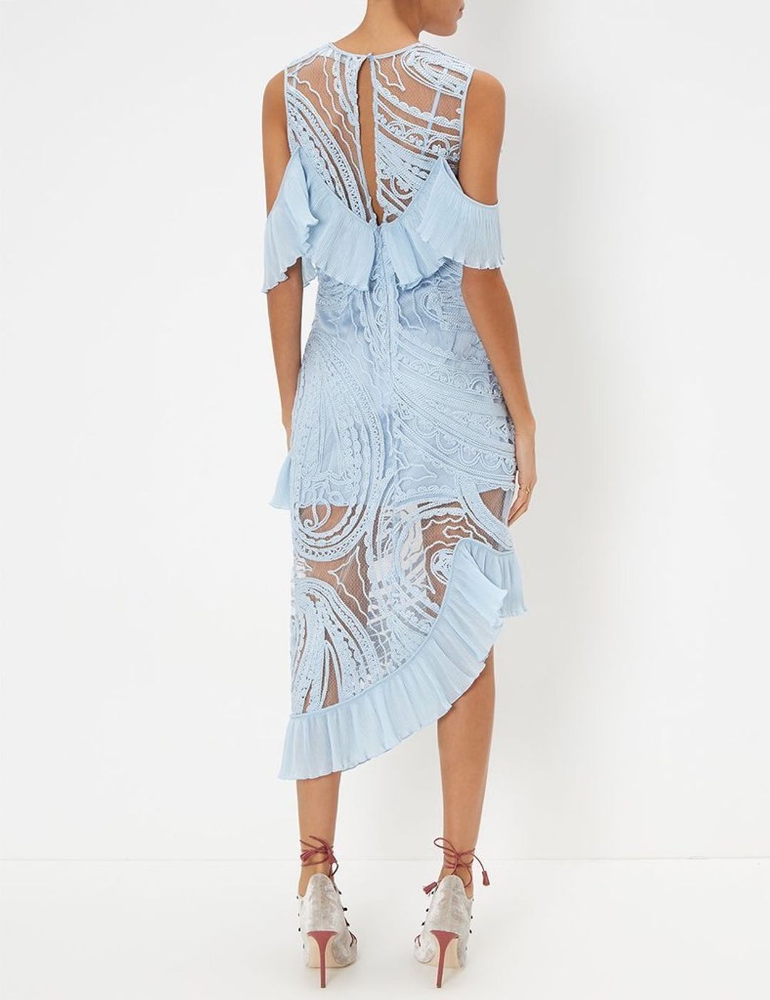 Alice McCall Love Me Like You Do Midi Dress in Ice Blue Size 4 for rent on The Volte - main image