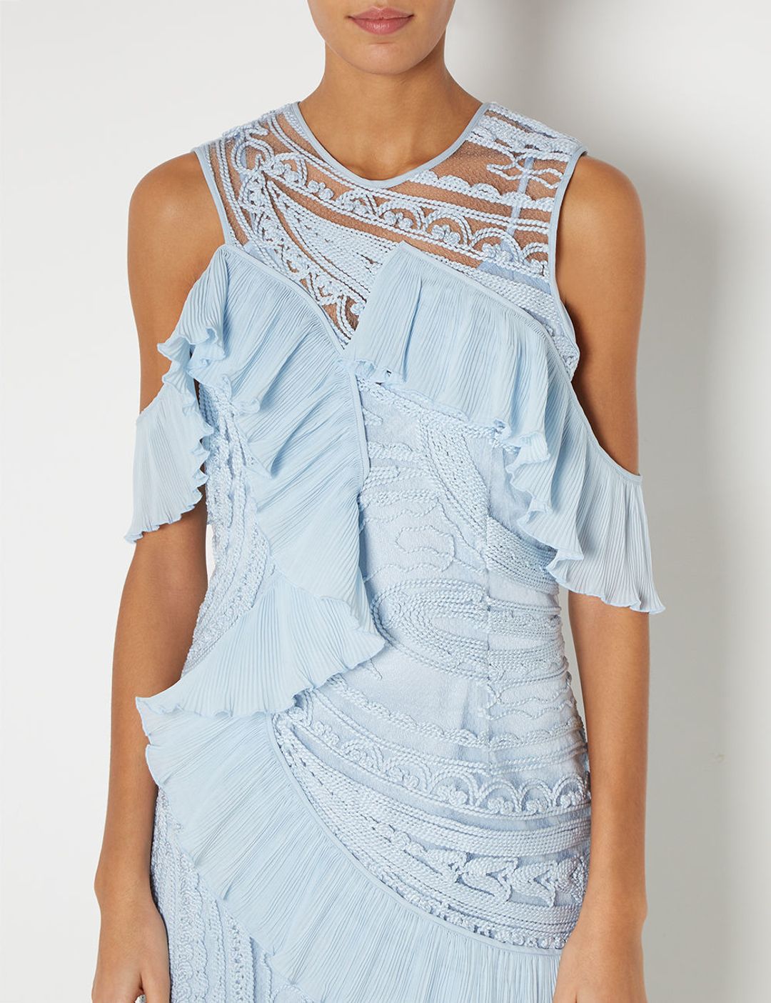 Alice McCall Love Me Like You Do Midi Dress in Ice Blue Size 4 for rent on The Volte - main image