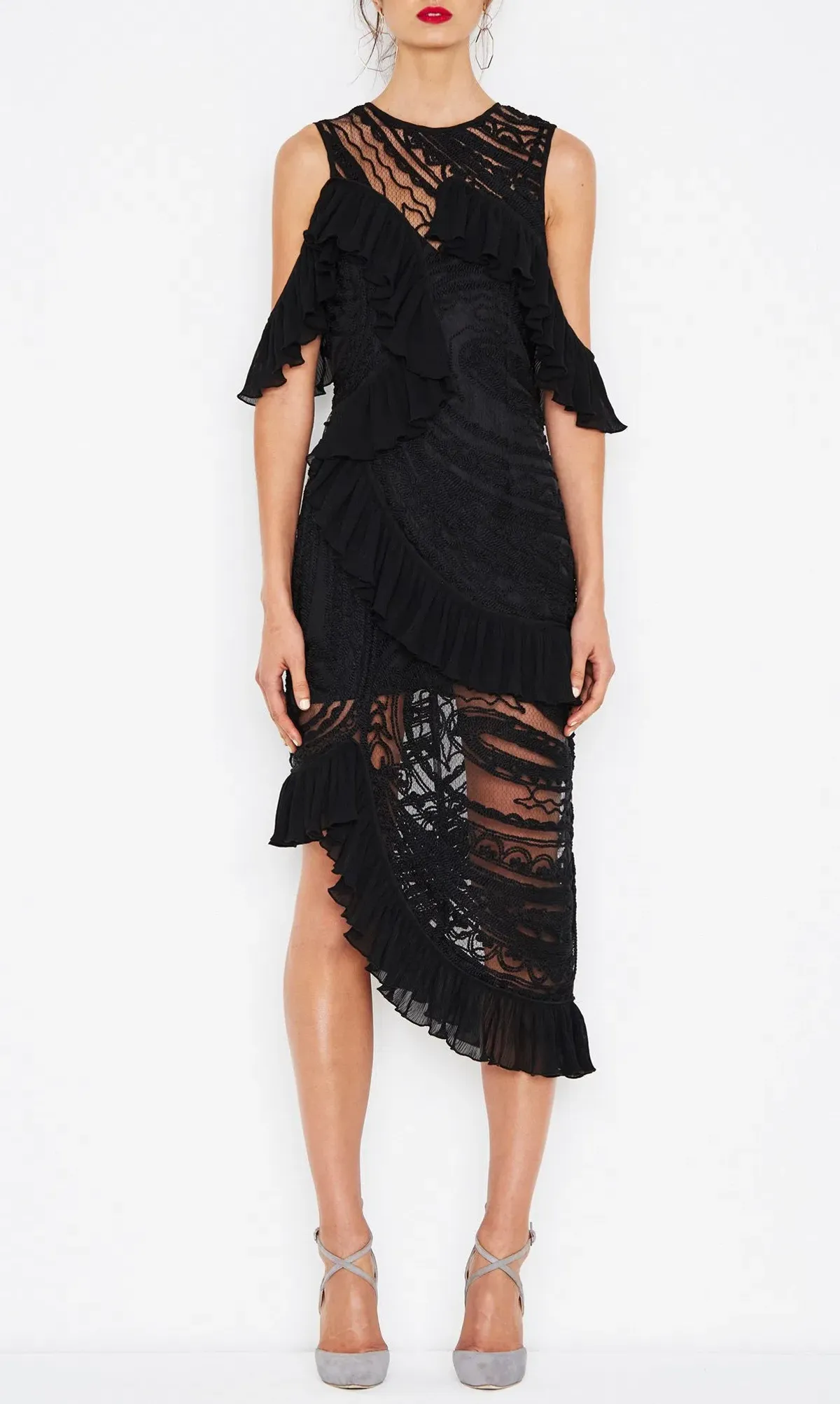 Alice McCall Love Me Like You Do Midi Dress Black Size 4 - Image 3