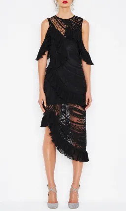Alice McCall Love Me Like You Do Midi Dress Black Size 4 for rent on The Volte - image 3