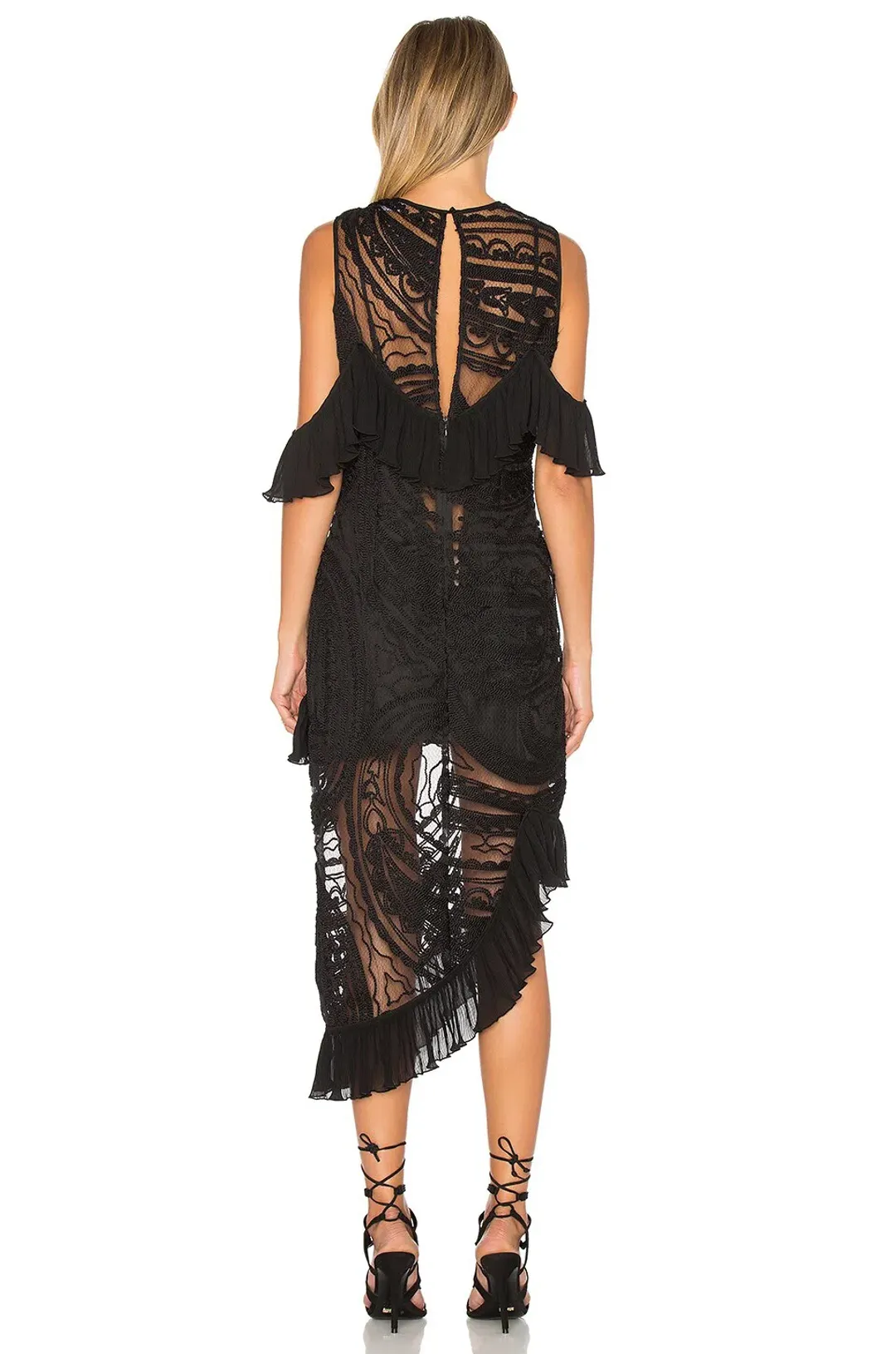 Alice McCall Love Me Like You Do Midi Dress Black Size 4 for rent on The Volte - main image