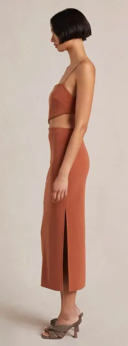 Bec and Bridge Alba Cut Out Midi Dress Brown Size 10 for rent on The Volte - image 6
