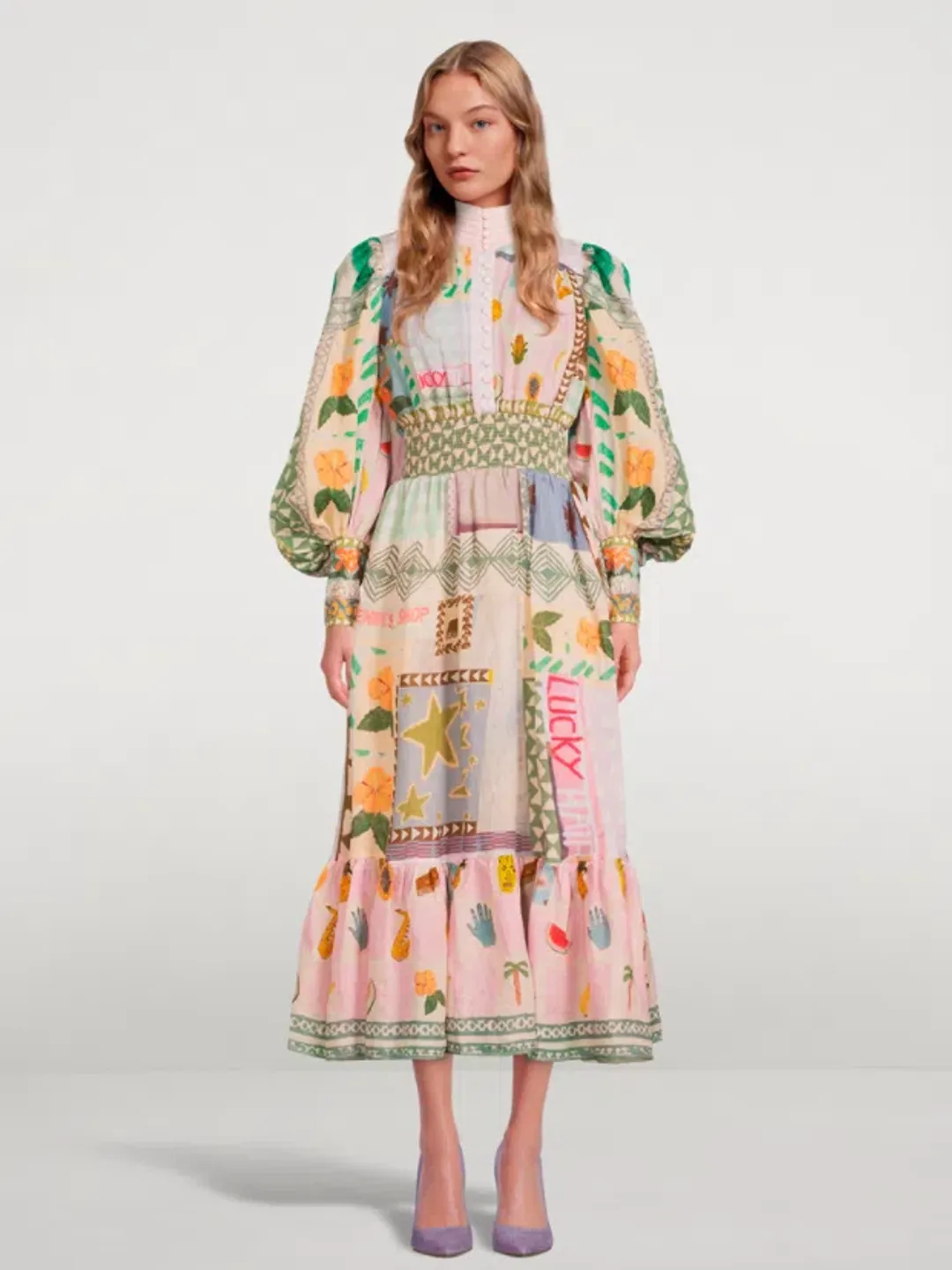 Alemais Emma Gale Shirt Dress Print Size 10 for rent on The Volte - main image