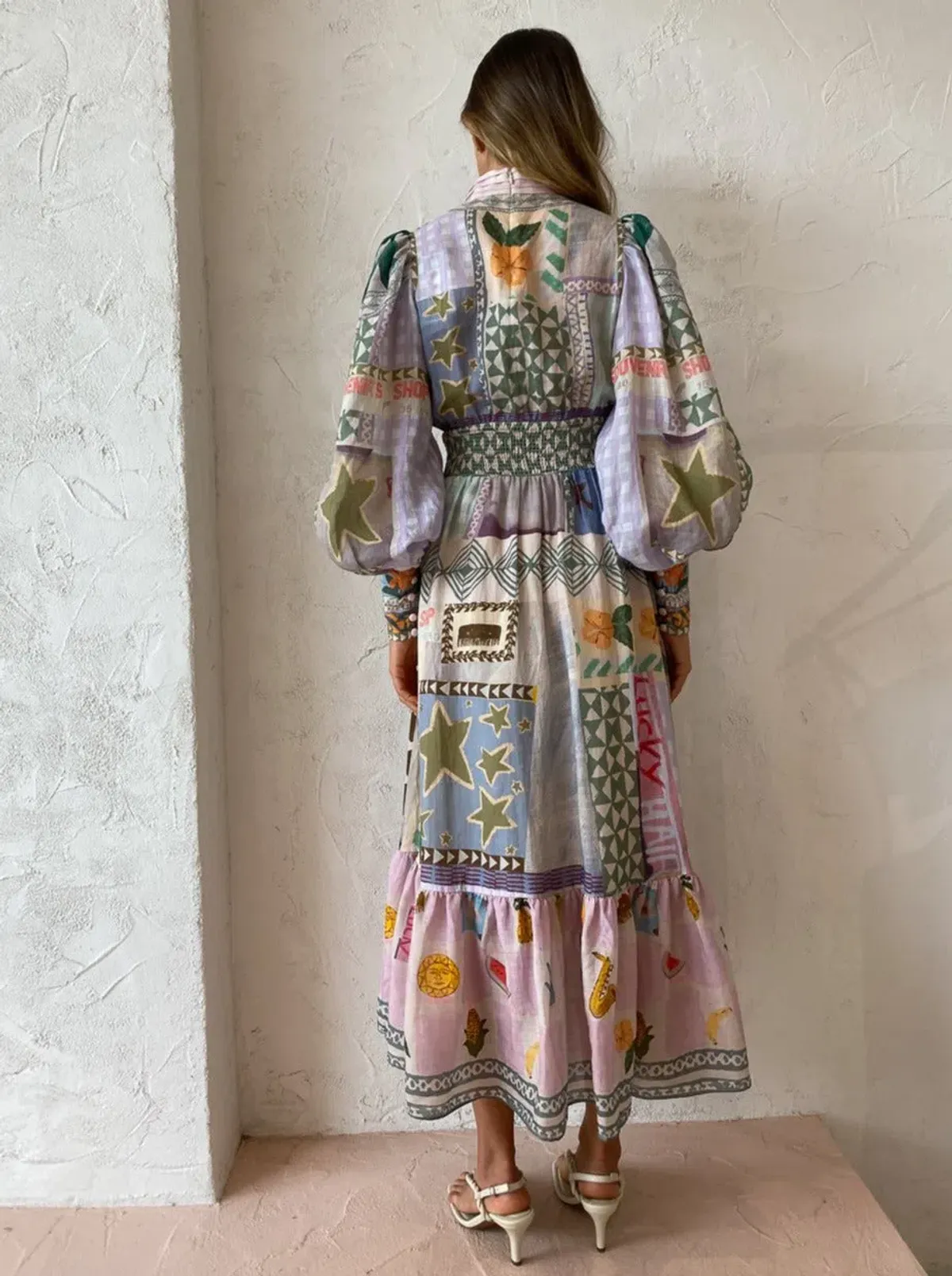 Alemais Emma Gale Shirt Dress Print Size 8 - Image 4