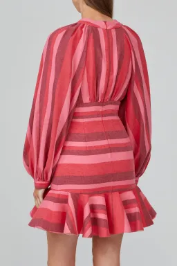 Acler Ellen Dress Pink Mix Stripe Size 8 for rent on The Volte - image 3