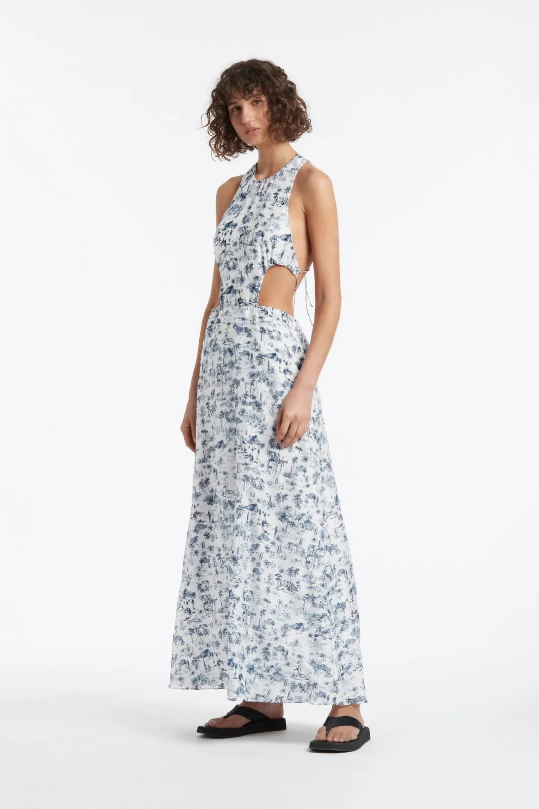 Sir the Label Dimitri Open Back Dress Print Size 12 for rent on The Volte - main image