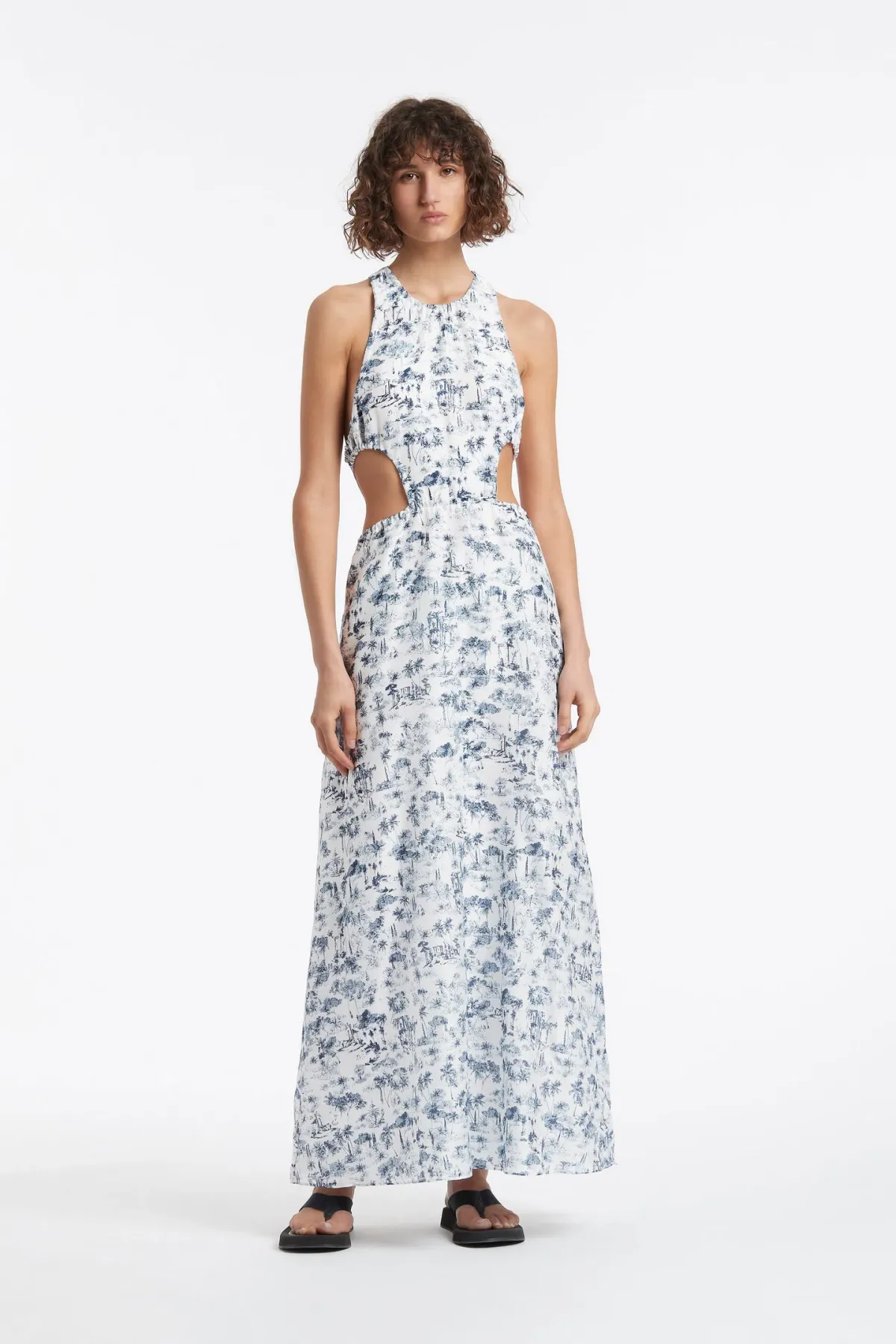 Sir the Label Dimitri Open Back Dress Print Size 12 for rent on The Volte - main image